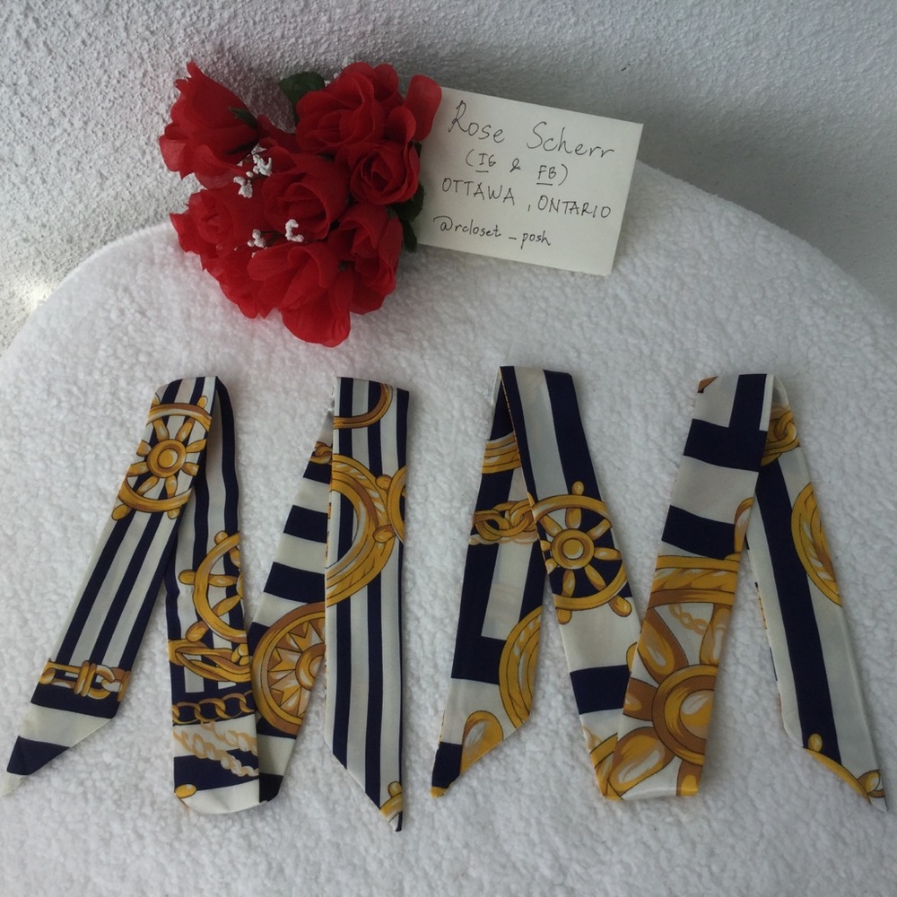 2pcs Twilly Scarves Handbag/ Handle Ribbon - Picture 2 of 11